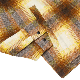 Krooked Skateboards Hoody Double OK Flannel Brown/Tan Plaid Brown