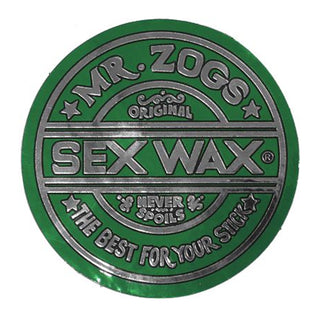 Mr. Zoggs SEX WAX STICKER 7" CIRCULAR METALLIC GREEN