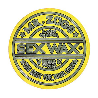 Mr. Zoggs SEX WAX STICKER 7" CIRCULAR METALLIC YELLOW