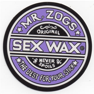 Mr. Zoggs SEX WAX STICKER 7" CIRCULAR PURPLE