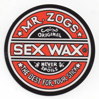 Mr. Zoggs SEX WAX STICKER 7" CIRCULAR RED