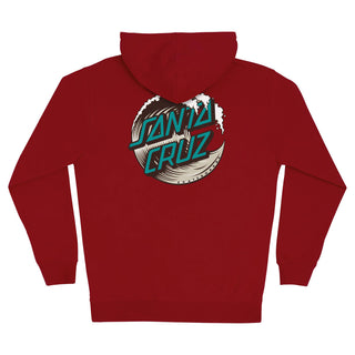 Santa Cruz Skateboards Hoody Wave Dot Zip Maroon/Tan/Teal