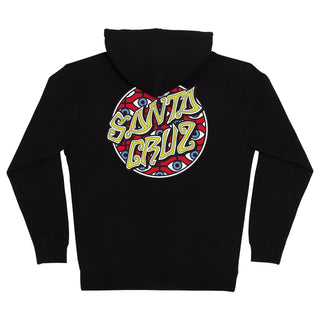 Santa Cruz Skateboards Hoody Salba Eyes Dot Zip Black