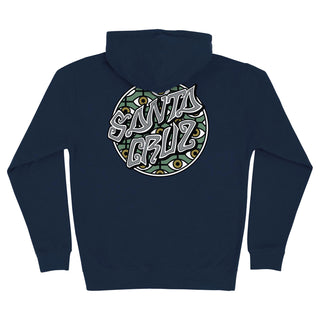 Santa Cruz Skateboards Hoody Salba Eyes Dot Zip Navy