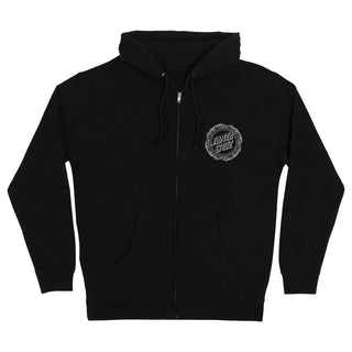 Santa Cruz Skateboards Hoody Flame Ringed Dot Zip Black