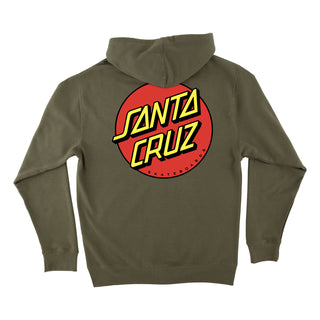 Santa Cruz Skateboards Hoody Classic Dot Zip Army