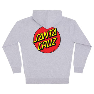 Santa Cruz Skateboards Hoody Classic Dot Zip Grey Heather