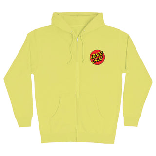 Santa Cruz Skateboards Hoody Classic Dot Zip Safety Yellow