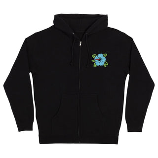 Santa Cruz Skateboards Hoody Screaming Hibiscus Dot Zip Black