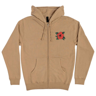 Santa Cruz Skateboards Hoody Screaming Hibiscus Dot Zip Sandstone