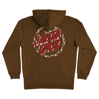 Santa Cruz Skateboard Sweatshirt Burnt Opus Oversized Pullover Hoody Brown