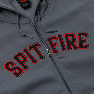 Spitfire Wheels Hoody Spitball Zip Charcoal Grey