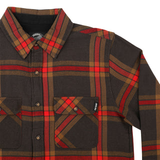 Santa Cruz Skateboards Longsleeve Shirts Classic Flannel Brown/Red Plaid