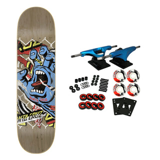 Santa Cruz Skateboard Complete Damaged Hand 8.25" x 31.8"