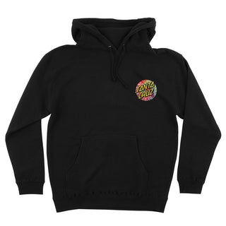 Santa Cruz Skateboards Hoody Tie Dye Dot Chest Pullover Black