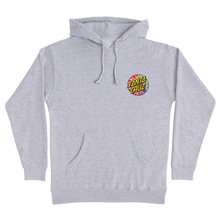 Santa Cruz Skateboards Hoody Tie Dye Dot Chest Pullover Grey Heather