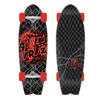 Santa Cruz Skateboard Complete Pay Off Dot Shark Cruiser Black 8.81" x 27.69"