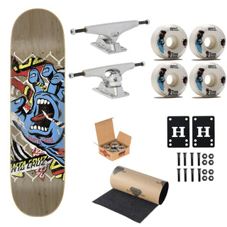 Santa Cruz Premium Complete Skateboard Damaged Hand 8.25" Ft. Krux/SML/Independent