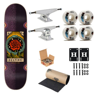 Santa Cruz Premium Complete Skateboard Delfino Ouroboros 8.25" Ft. Krux/SML/Independent