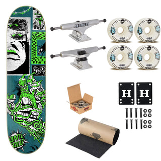 Santa Cruz Premium Complete Skateboard Scourge Hand FeelBase 8.0" Ft. Independent/SML