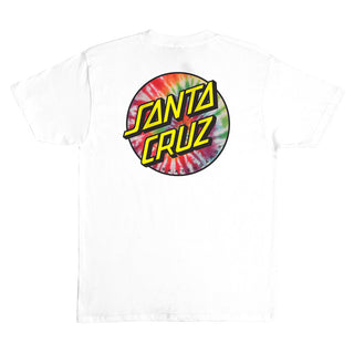 Santa Cruz Skateboards Shirt Tie Dye Dot Chest White