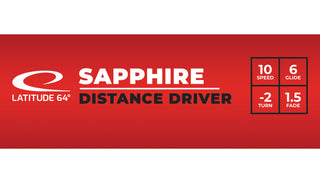 Latitude 64 Disc Golf Gold Sapphire Distance Driver 10/6/-2/1.5 Blue/Gold 162 grams