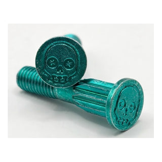 Screw City Skateboard Mounting Hardware 1" - Skull Blue