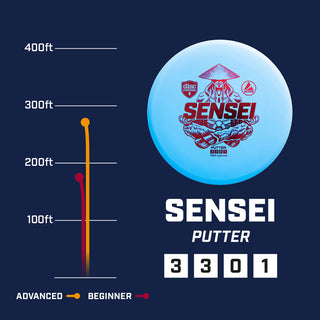 Discmania Active Premium Glow Sensei Undead Samurai 2 Putter - Blue Shatter Stamp