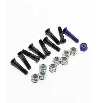 Shake Junt Skateboard Hardware Pedro Delfino Phillips 1" Black/Purple
