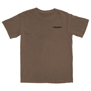 Krooked Skateboards Shirt Brush Skript Embroidered Espresso/White