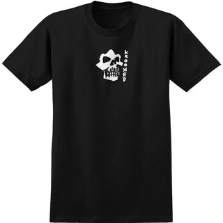 Krooked Skateboards Shirt Skulls Black/White