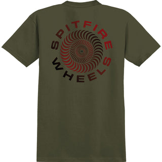 Spitfire Wheels Shirt Classic '87 Swirl Fade Fill Olive/Red/Black