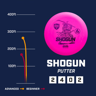 Discmania Disc Golf Active Premium Shogun Glow in the Dark Putter 172-176g Blue Stamp
