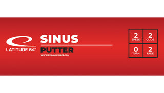 Latitude 64 Disc Golf Zero Medium Sinus Putter 2/2/0/2 Blue/Red 173 grams