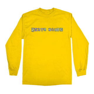 Skate Jawn Skateboard Mag Longsleeve Shirt Patchwork Yellow