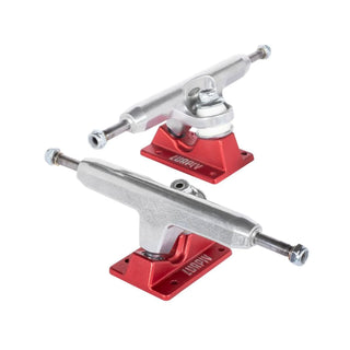 Lurpiv Skateboard Trucks V3 Hollow Silver/Red 145 (8.3") Set of 2