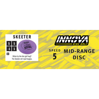 Innova Disc Golf DX Skeeter Midrange Disc 5/5/-1/1 Orange/White 171 grams