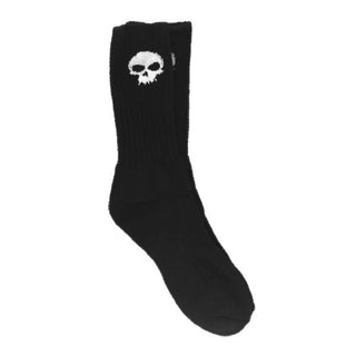 Zero Skateboards Socks Skull Crew Black