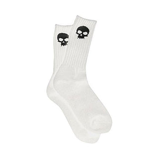 Zero Skateboards Socks Skull Crew White