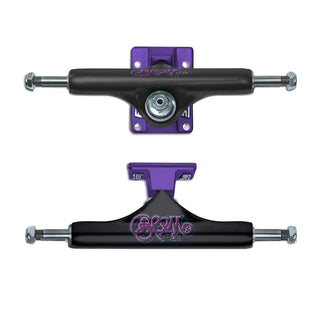 Slappy Skateboard Trucks ST1 Hollow Bam Margera Black/Purple 8.5"