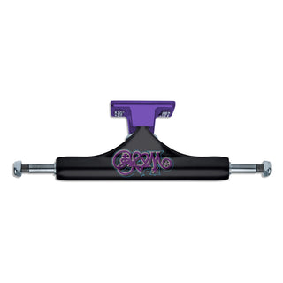 Slappy Skateboard Trucks ST1 Hollow Bam Margera Black/Purple 8.5"