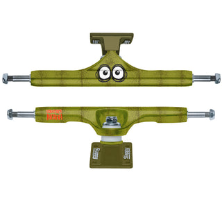 Slappy X Heroin Skateboard Trucks ST1 Hollow Pickle Green 9.5" (Pair)