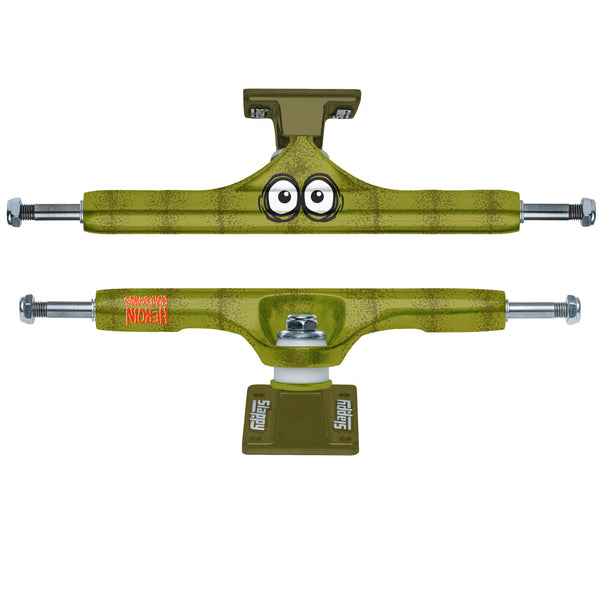 Slappy X Heroin Skateboard Trucks ST1 Hollow Pickle Green 10.5
