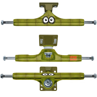 Slappy X Heroin Skateboard Trucks ST1 Hollow Pickle Green 10.5" (Pair)