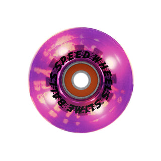 Slime Balls Skateboard Wheels 60mm Sam Hitz Light Ups 78A Purple with Bronson Bearings