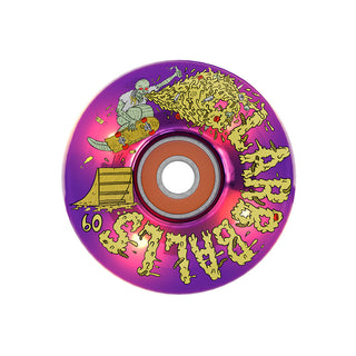 Slime Balls Skateboard Wheels 60mm Sam Hitz Light Ups 78A Purple with Bronson Bearings