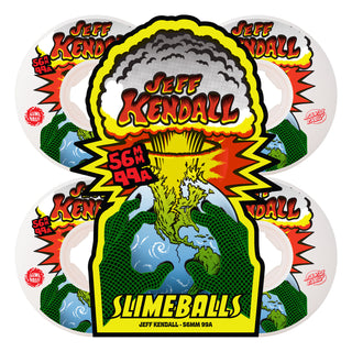 Slime Balls Skateboard Wheels 56mm Kendall End of the World Reissue Chubbies 99A White