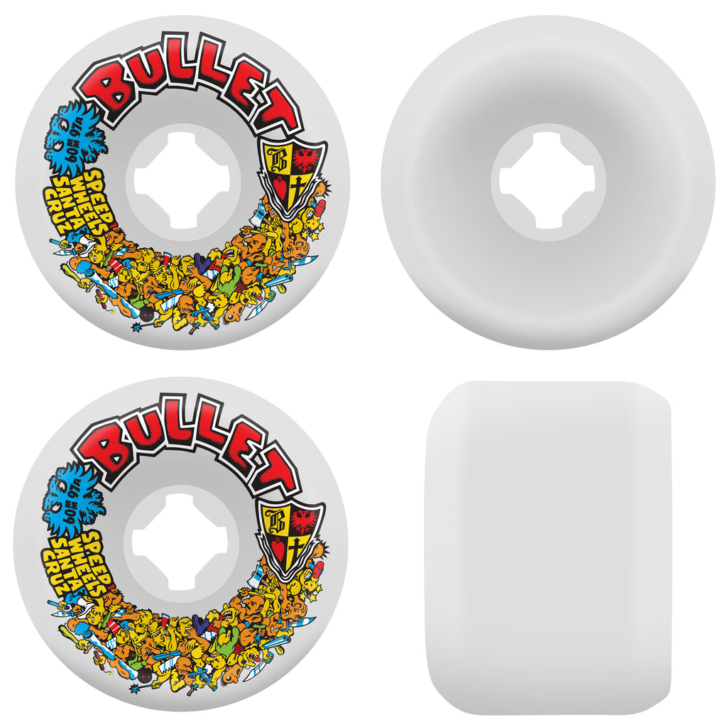 Slime Balls Skateboard Wheels 60mm Bullet Riot Vomits 97A White – TGM ...