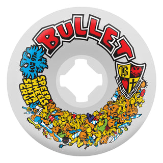 Slime Balls Skateboard Wheels 60mm Bullet Riot Vomits 97A White