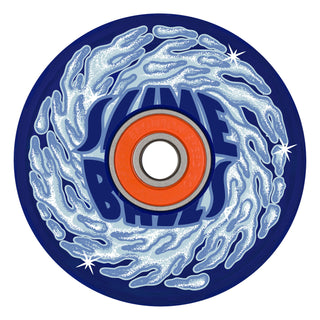 Slime Balls Skateboard Wheels 66mm Ice Light Ups OG Slime 78A Blue w/ Bronson Bearings